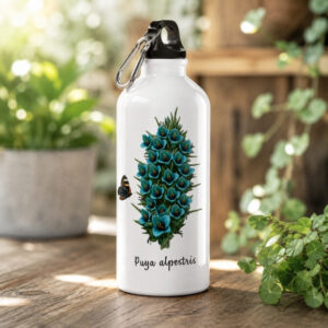 Botella Puya y mariposa del chagual
