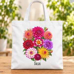 Tote bag Dalias